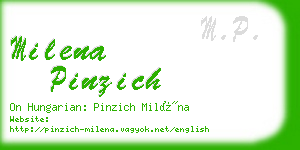 milena pinzich business card